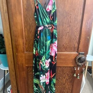Tropical Floral Maxi Dress